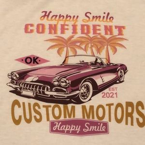 White happy smile confident custom motors
